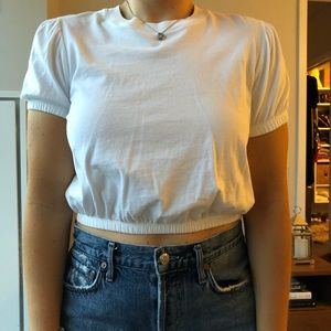 Aritzia white crop top